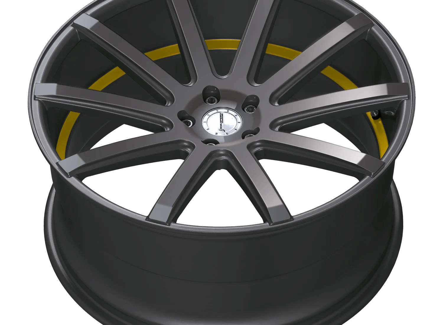 Deville Gunmetal Colour Trim Yellow